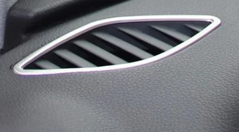 Z nehrdzavejúcej Ocele Auto Tabuli odvzdušňovací Kryt Rámu Orezania Auto Klimatizácia Ventilačné Nálepka Pre Audi A3 2013-2016 Auto styling