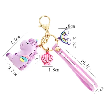 Fantasy Rainbow Silikónové Zvierat Jednorožec prívesok na 5 Farieb Mužov a Žien Keychain Tašky Dekoratívne Mobilný Telefón Keychain Keyring