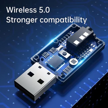 4 V 1 5.0 Bluetooth Adaptéra USB Bezdrôtovej Bluetooth Vysielač, Prijímač Hudby a Audio Pre PC TV Auto Hands-free 3,5 mm