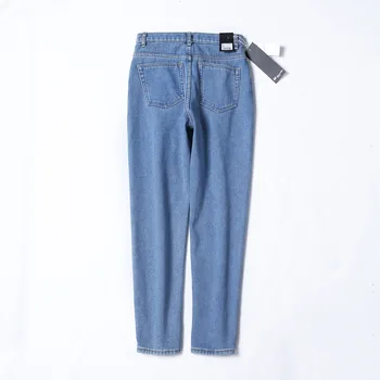 Zimné Vysoký Pás Mysliteľ Pridať Bavlna Teplej Módy Vintage Jeans Nohavice pre Ženy 015