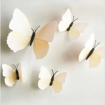 3d Butterfly Troch-dimenzionální Dekorácie Chladnička Nálepky