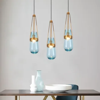 Moderné sklenené gule crystal crystal visiace lampy luster osvetlenie cocina accesorio avizeler lampes suspendues jedáleň