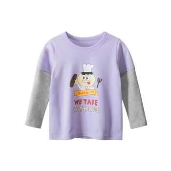 2020 Nové Dieťa Dievčatá Oblečenie Tričko Dlhý Rukáv Deti T-shirt Najvyššej Kvality, Bavlna Deti Cartoon Vzor Oblečenie Dievčatá Topy