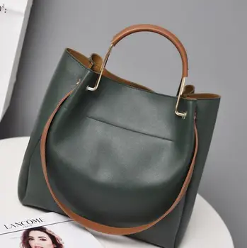 2019 Nový kórejský módne dámske taška na rameno Messenger retro big bag