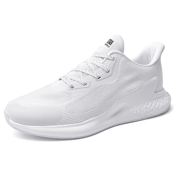 Komfort s custom obuv biele topánky, tenisky sneackers obuvi lete roku 2020 Bežné priedušná pánska móda zapatos tenisky-muži 39