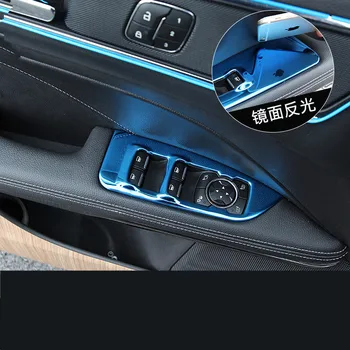 Z nehrdzavejúcej Ocele Dekorácie Okna Prepnúť Tlačidlo Kryt Rámu Pre Ford Taurus AAA155