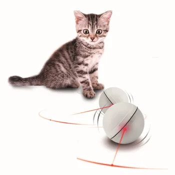 Mačka, Pes LED Laserové Červené Svetlo Elektronické Rolling Loptu Ideálne Hračky Udržať Vaše Zvieratko Obsadené Mačka Interaktívne Laser Loptu Elektrické Zábavné Hračky