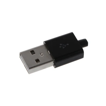 10 Ks DIY USB 2.0 Type A Male 4P Adaptér Konektor Zástrčku s Plastovými Shell