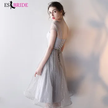 Nový Príchod Šifón Dlho Bridesmaid, Šaty pre Ženy Elegantné Vestido Da Dama De Honra Sivá Formálne Svadobné Party Šaty ES1312