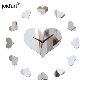 Nové veľké horúce predaj reálne nástenné hodiny moderný dizajn hodiniek zrkadlo hodiny crystal balkón/nádvorie quartz akryl