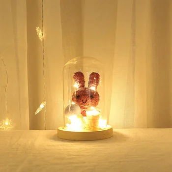 Valentínske Vianočné Galaxy Morských Živočíchov Sklenený Kryt Lampy, LED Svetlo, Svadobné Domov Výzdobu Svadby