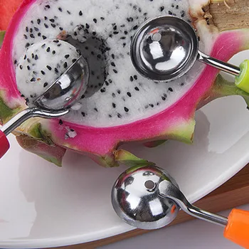 Ovocie Kopať Loptu Lyžice Nožom Kiwi Ovocie Waterlemon Lopatka Melón Digger Ovocie Jar Kašou Baller Fréza 2 V 1, Dual-head Rez