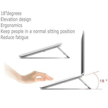 Kovový Prenosný Stojan pre Notebook Stojan Tabletu Chladiaca Podložka Nastaviteľná Výška PC Počítač pre Macbook Pro Air iPad Huawei 7 až 15.6 palcov
