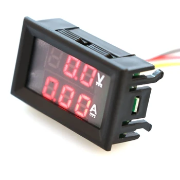 DC 0-100V 10A Dual LED Digitálny Voltmeter Ammeter Napätie AMP Auto Power Monitor