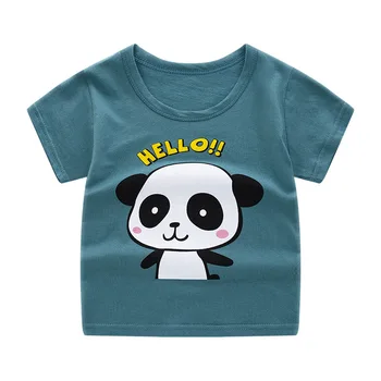 Letné Krátke sleeve T-shirt Módne Chlapec Deti Topy, Unisex Oblečenie Priedušnej Bavlny, detské Tričko