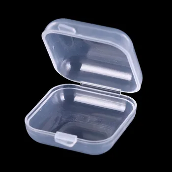 Lacné Mini zátkové chrániče sluchu Kontajnerové Plavidlá Transparentné Mince Pilulku Šperky balenie Organizér Štvorcového Tvaru Box Úložný Plastový Jasné, Box