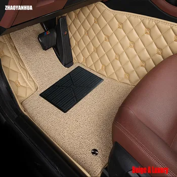 ZHAOYANHUA auto podlahové rohože pre Volkswagen Beetle Eos Golf Jetta Passat sharan kožené Anti-slip auto-styling koberec linkovej