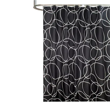 Čierny a Biely Kruh Sprchové Závesy pre Kúpeľňa Geometrických Tlač Polyester Textílie Sprchový Záves Nepremokavé a Mildewproof