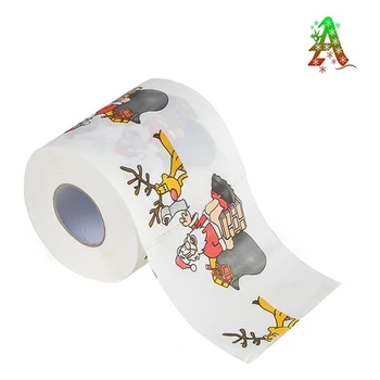4 Farby Vianočné Tlačový Papier Wc Tkanív Novinka Rolka Toaletného Papiera Pre Vianočné Dekorácie, Veľkoobchod