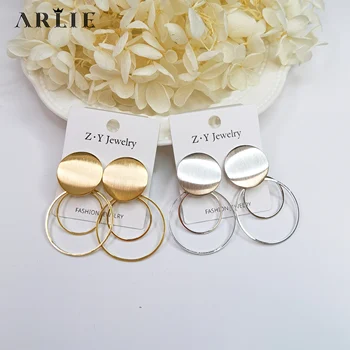 ARLIE 2020 Nové Trendy Kolo Drop Náušnice pre Ženy Vintage Geometrické Zlatá Farba Vyhlásenie Visieť Náušnice, Módne Party Šperky