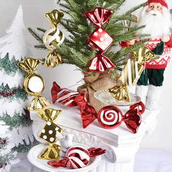 Vianočné ozdoby scény rozloženie dekoračné ozdoby visí ozdoby DIY rozloženie prívesok 18 CM maľované candy rekvizity