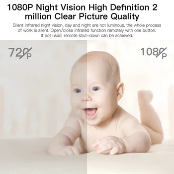HD 1080P Mini WiFi IP Kamera Diaľkové Ovládanie INFRAČERVENÉ Nočné Videnie Bezpečnostné Kamery Baby Monitor S Magnetický Držiak Bezdrôtové Kamery
