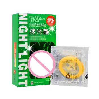 7Pcs Noctilucent Ultra Tenké Kondómy Hladké Antikoncepcie Mazané Intímne Nočného Kondóm Sex Výrobkov Pre Dospelých Mužov Penis