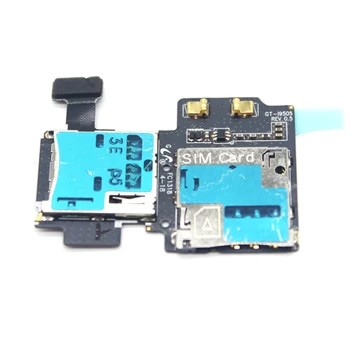 Skutočné SIM & Micro SD Card Reader Kolíky Flex kábel pre Samsung S4 4G i9505
