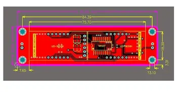 RF Signál Frekvencie Počítadlo Cymometer Tester 0,1 MHz ~ 65 MHz Červená