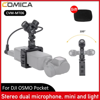 Comica CVM-MT06 XY Stereo Pohybu, Mikrofón s 3,5 MM USB-C Adaptér Cardioid Kondenzátora Mic Dual-Mic pre DJI OSMO Vreckový Fotoaparát Video
