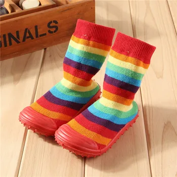 Farebné Protišmykové Dieťa v teple protišmykové podlahy chôdza ponožky dieťa dojčenské ponožky chlapci dievčatá zimné teplejšie unisex deti mäkké