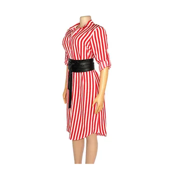 Letné šaty žien Polyester Šifón Bežné A-Line Prekladané Plný podkolienok Pravidelné Ríše Stojan