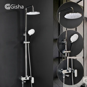 Gisha 1set Vaňou, Sprchovacím kútom Kúpeľni Vaňa Zrážok Sprcha Záchod, Batérie, Sprcha Set V posúvač Veľký Sprchovací Hlavu Handshow G5009