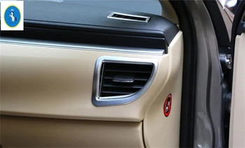 Yimaautotrims Auto Príslušenstvo Panel Klimatizácia AC Zásuvky Otvor Kryt Výbava vhodné Pre Toyota Corolla 2016 ABS