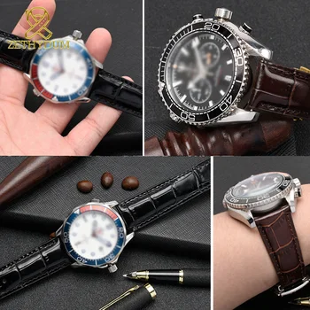 Kvalitné originálne kožené hodinky, náramok 20 mm 22 mm hodinky remienok zrna kožené hornom watchband skladacia spona náramkové hodinky band