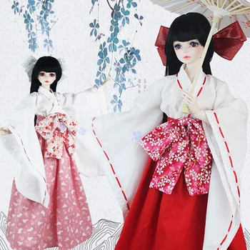 Bybrana Bjd Bábika 1/3 1/4 Lepšiu Kimono A Japonskej Sukne Celý Súbor
