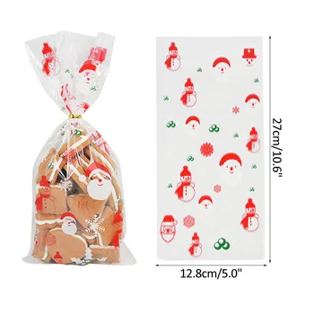 50pcs/veľa Veselé Vianočné Pečenie Balenie Vrecia Vianoce, Santa Claus Snack Candy Bag Cookies pre Domáce Nový Rok 2021 Darčeky