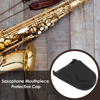 37/45/56mm Odolné Silikónové Saxofón Flauta, Klarinet Náustok Čierne Ochranné hlavovou pre Klarinet Bass, Saxofón Alto Sax
