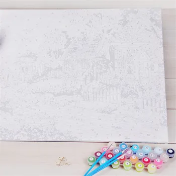 DIY Digitálne Maľovanie Podľa Čísel Package Fialová Afriky Daisy olej maľovanie nástenná maľba Súpravy Sfarbenie Wall Art Obraz Darček frameless