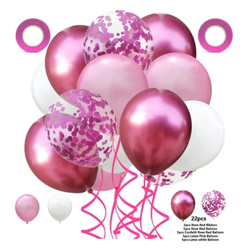 Kovové Chrome Balóny Narodeniny, Party Dekorácie Dospelých Svadobné Balón Hélium Šampanské Balóny Baby Sprcha Prípade Strany