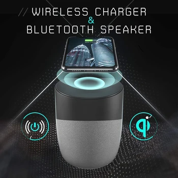 Prenosný Bluetooth Reproduktor s Bezdrôtovú Nabíjačku na Bezdrôtové Nabíjanie Stanice Basy Stereo Bluetooth Stĺpec Model Hifi Reproduktor