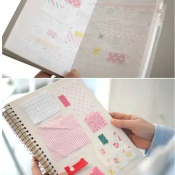 27 Ks/veľa Kawaii kórejský Notebook Album, Kalendár, Poznámky, Správy Denníka, Poznámky Memo Deco Papierové Nálepky Školy Kancelárske potreby