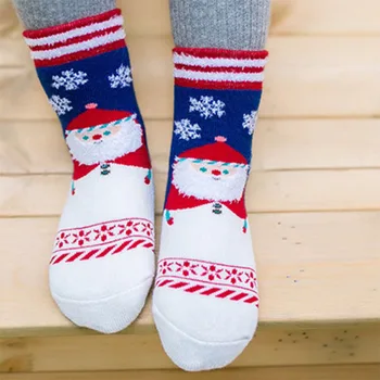 3Pairs / Veľa jesenné a zimné detské bavlnené ponožky hrubé froté ponožky teplé plus velvet baby detské ponožky Vianočné ponožky