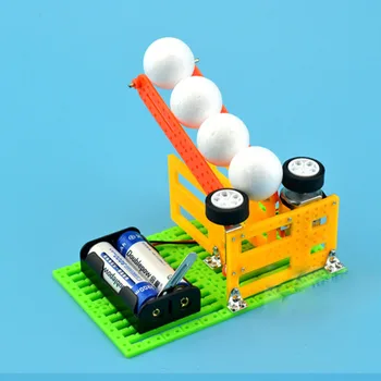Dieťa DIY Domáce Automatické Spustenie Loptu Stroj detské Zábavné Vedy Hračka Technológie Malých Výrobných Materiálov