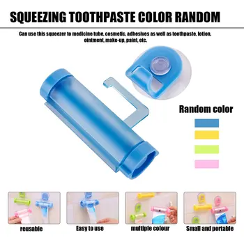Plastové Koľajových Trubice Squeezer Užitočné Zubná Pasta Jednoduchý Dávkovač Kúpeľňa Zubná Pasta Držiteľ Kúpeľňových Doplnkov
