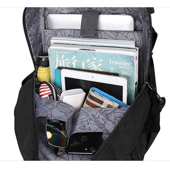 Muži nylon multifunkčný batoh USB nabíjanie 15.6 palce notebook tašky batohy teenager, voľný čas travel bag anti thief sac mochila