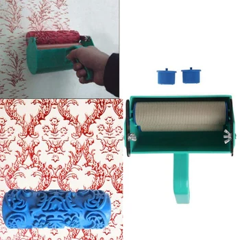 Vzor Kefa Dekoratívnej Textúry Roller s Plastický Plastová Rukoväť s Jednofarebné Lakovanie Stroj pre Dekorácie