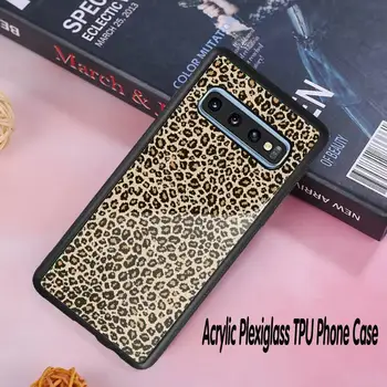 Lovebay Leopard Tlač Telefón Prípade Akryl Plexisklo TPU Pre Samsung Galaxy S7 S8 S9 S10 s10e S20 PLUS ULTRA S6edge