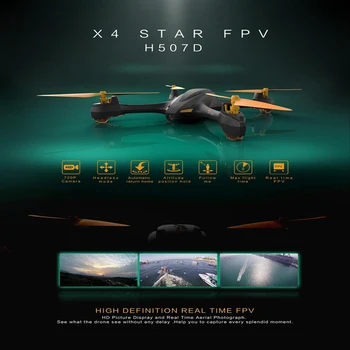 Hubsan H507D X4 STAR 5.8 G FPV GPS Presné Pozície RC Quadcopter S HD 720P High-Definition Kamery Postupujte podľa Mňa Režim RTF