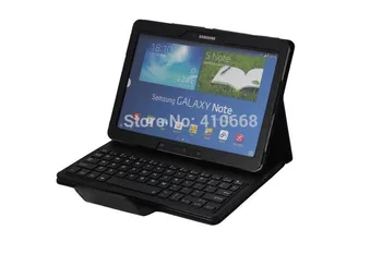 Vymeniteľné Odnímateľný Bluetooth Keyboard Stand Kožené puzdro pre Samsung Galaxy Note 10.1 Edition P601 P600+Film+Pero